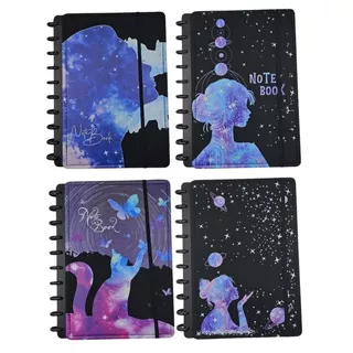 Caderno Inteligente Luxo Capa Dura De Courinho 80 Folhas A4 e B5