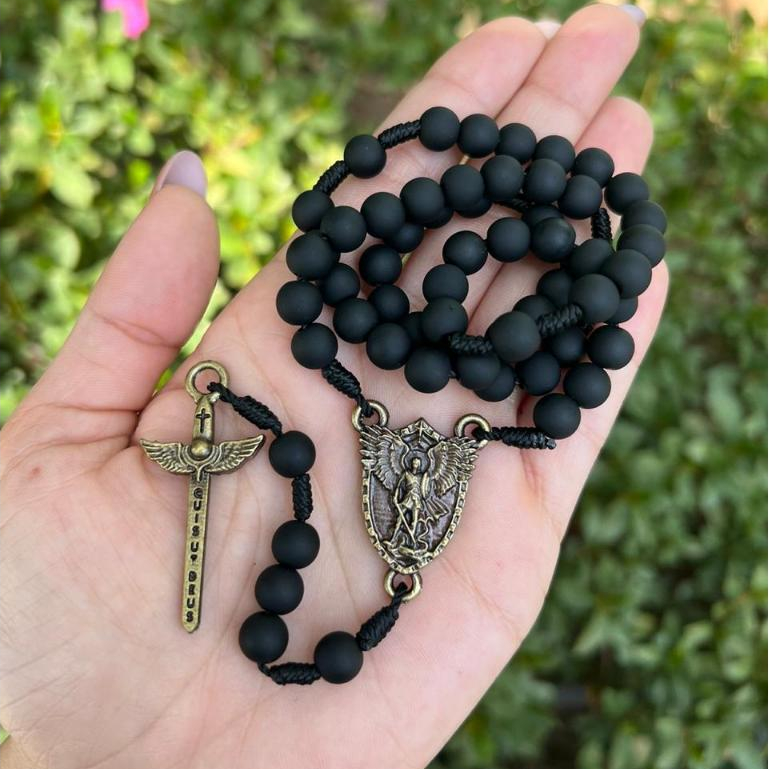 Terço Preto Fosco São Miguel Arcanjo