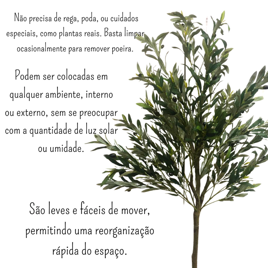 Árvore Artificial Oliveira Realista Qualidade Premium 1.65m + Vaso + Casca De Pinus — foto 3 de 4