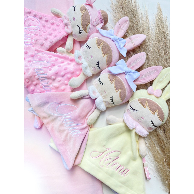 Naninhas Personalizadas com Nome em mantinha bubble / naninha ...