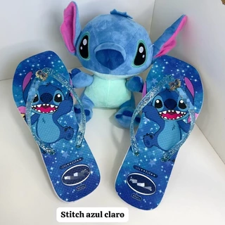 Chinelo Feminino Adulto Juvenil Desenhos Slim Bico Quadrado Glitter Confortável