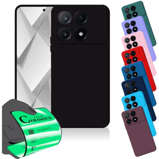 Capa Capinha Anti Shock Aveludada + Película Para Poco X6 Pro