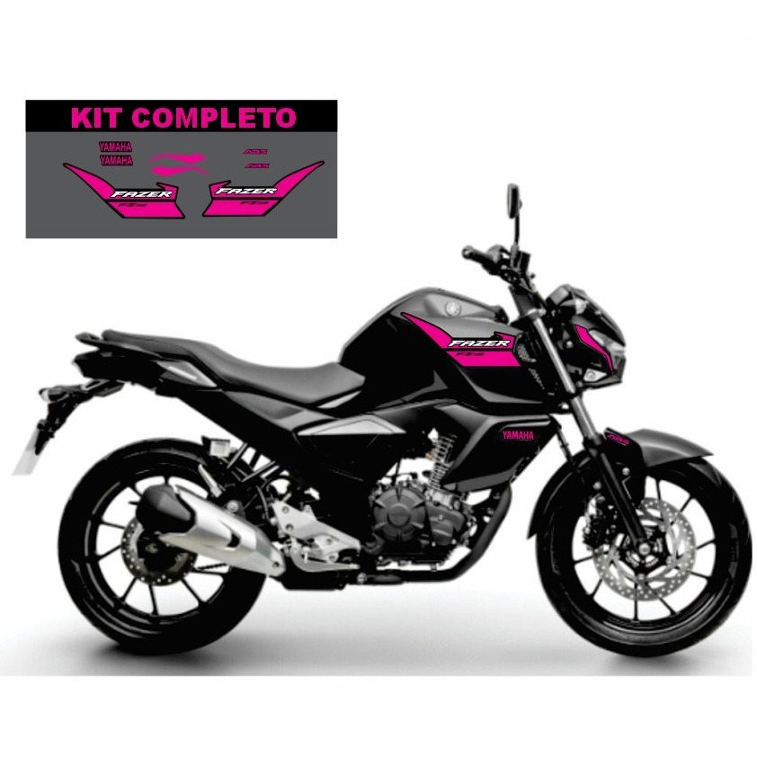 Kit Adesivos Fz15 2024 Rosa