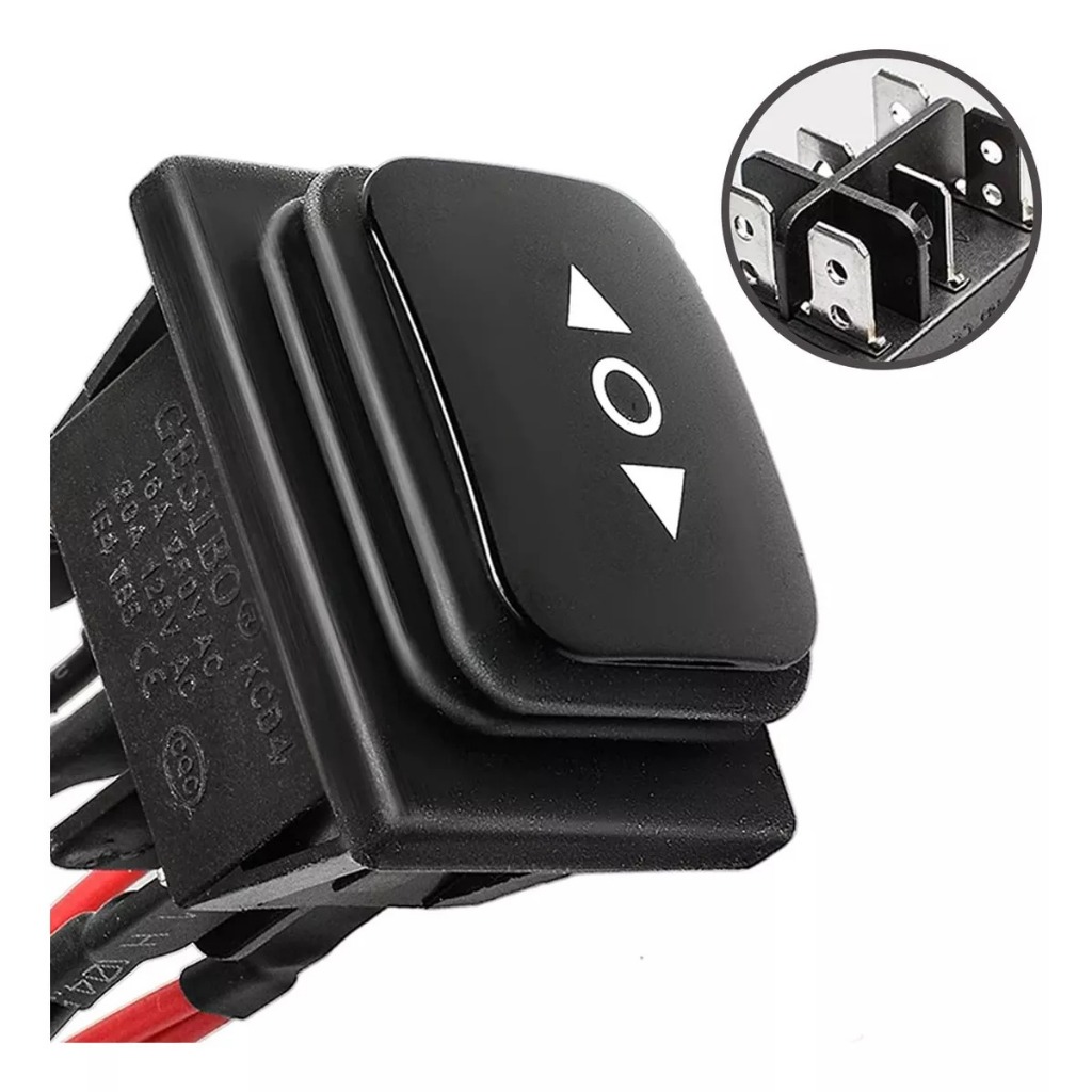 Botão Pulso 3 Posições 6 Pinos Prova D'água On/off/on | Shopee Brasil