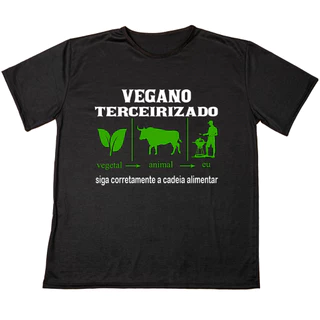 Blusa Camisa Personalizada Frase Vegana Tercerizado Vegetal Animal Eu Unissex Estampada Adulto Infantil Ótimo Acabamento E Durabilidade Anti-pilling 100% Poliéster Promoção