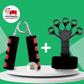 Kit Hand Grip Flexor de Punho + Fortalecedor de Dedo Fisioterapia Exercício para Mãos Tendinite