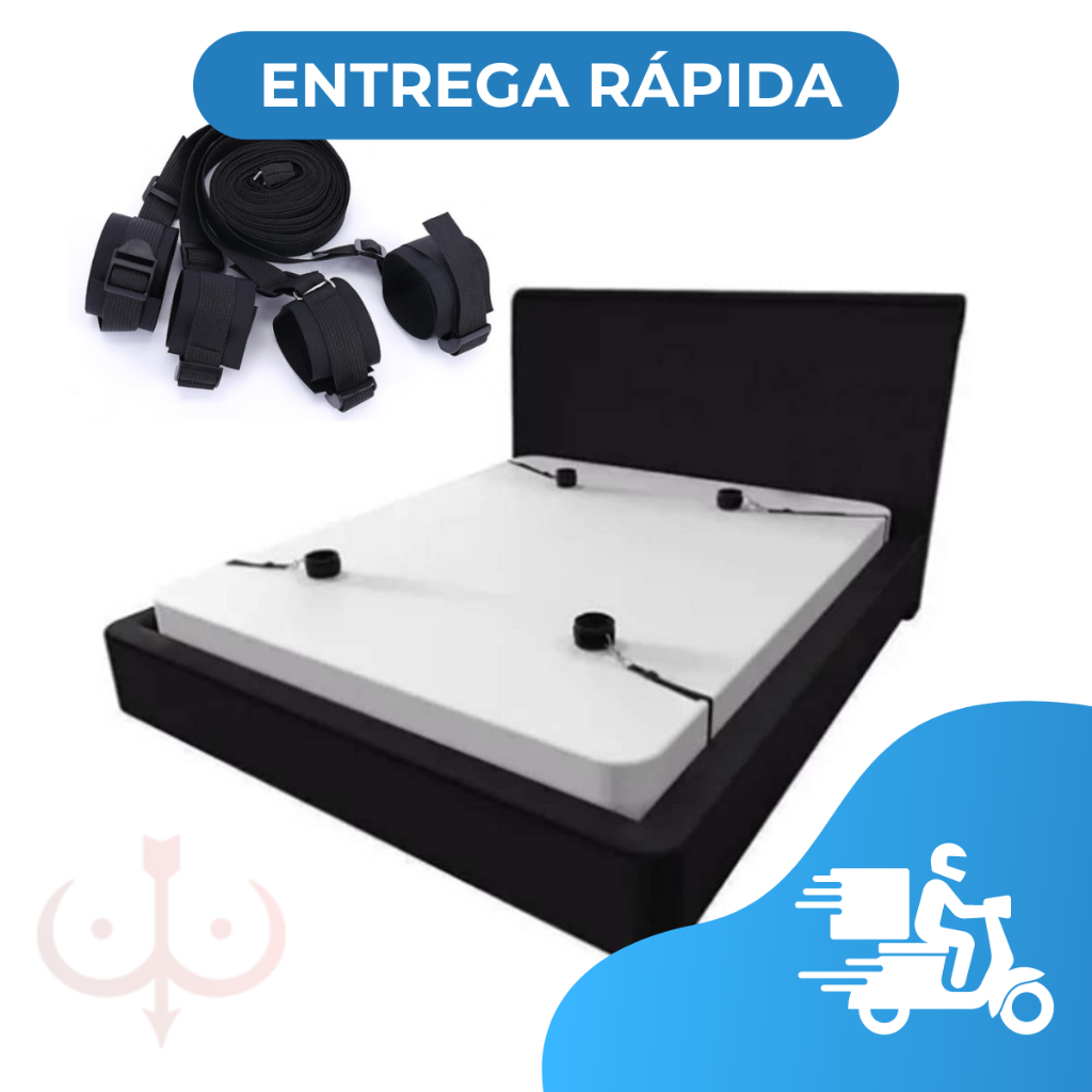 Kit Prender Na Cama BDSM com algemas sado Envio Rápido Chega Hoje