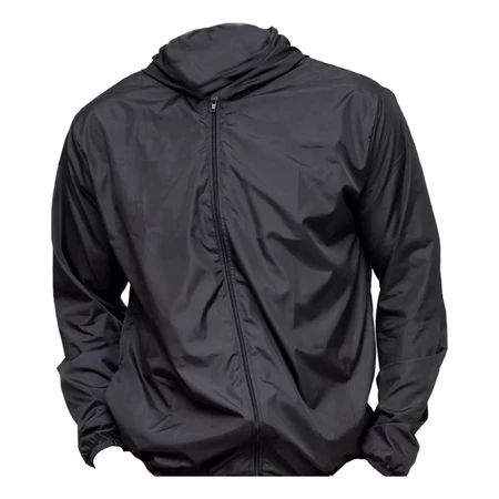 Corta Vento Jaqueta Masculino Lisa com Capuz e Bolso e ziper