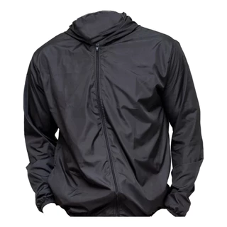 Corta Vento Jaqueta Masculino Lisa com Capuz e Bolso e ziper