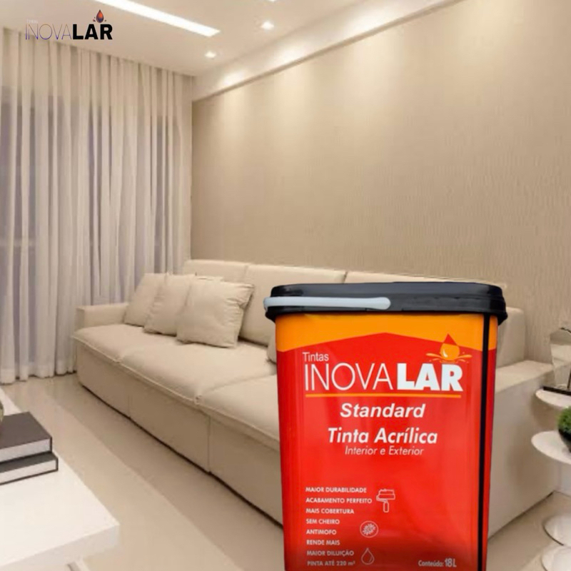 Tinta Standard Exterior e Interior Sem Cheiro Antimofo 18L