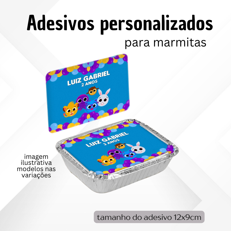 30 Adesivos Personalizados impressos e recortados para marmitas de bolo ...