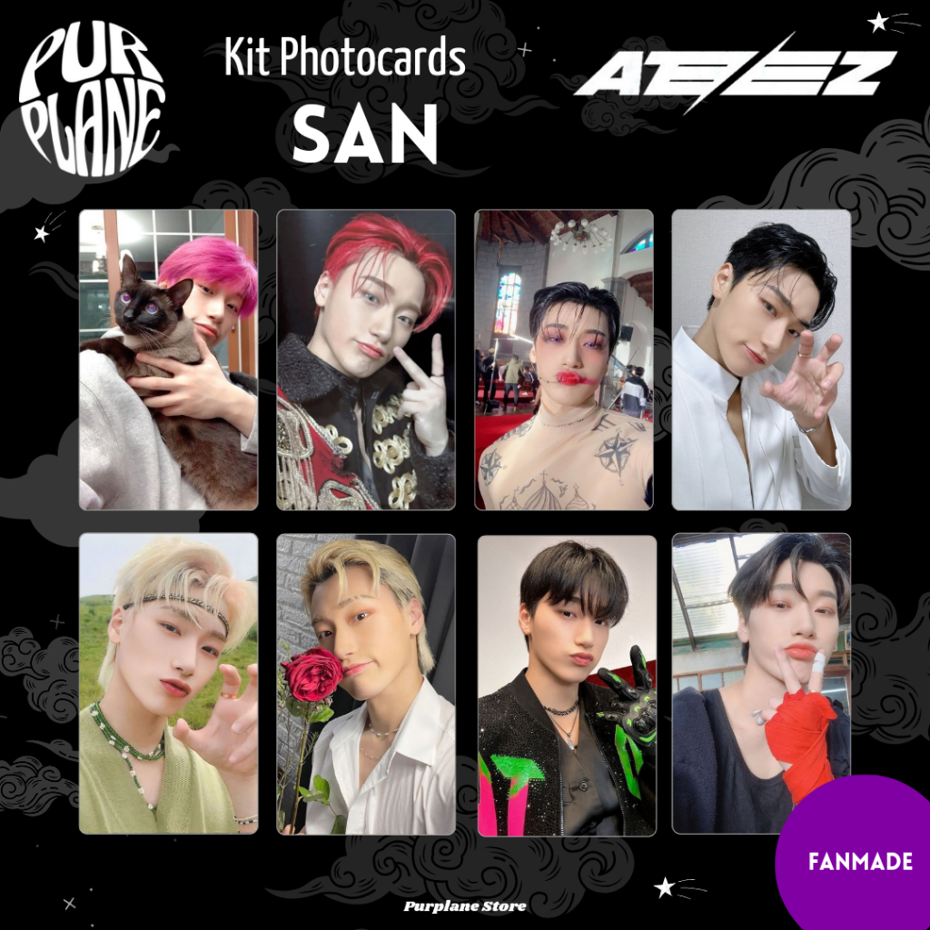 San Selca Photocards Ateez Kpop Fanmade | Shopee Brasil