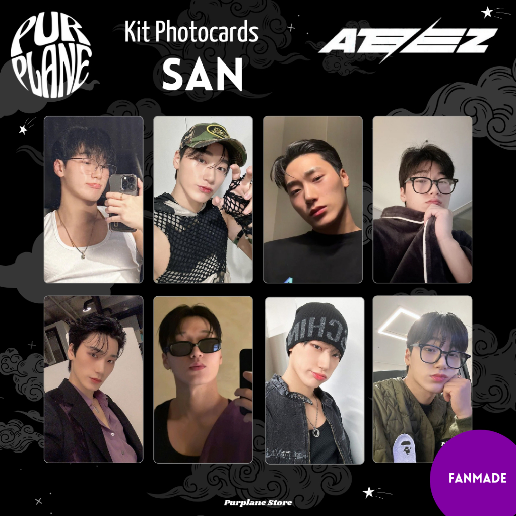 San Selca Photocards Ateez Kpop Fanmade | Shopee Brasil