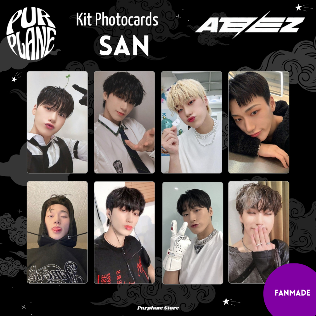 San Selca Photocards Ateez Kpop Fanmade | Shopee Brasil