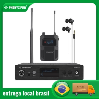 Phenyx Pro PTM-11 Mono Sistema De Monitor Intra-auricular Receptor Sem Fio Do Corpo 164ft