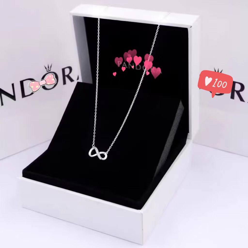 Colar Pandora Feminino Prata Ciclo Infinito de Möbius Símbolo do ...