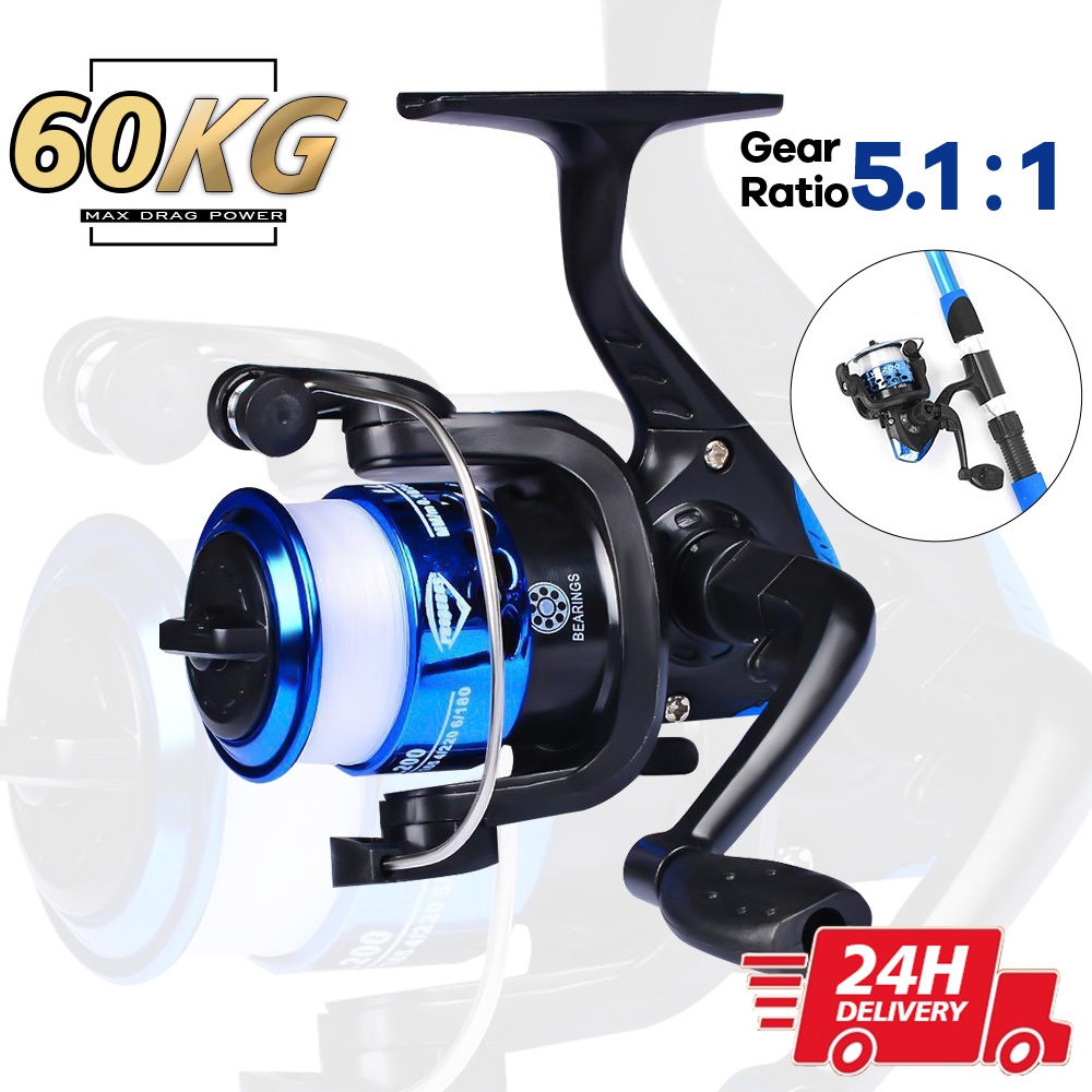 Molinete De Pesca 5.1:1 Direito Esquerdo 03 rolamentos Intercambiável pesca leve Ultralight