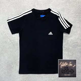 camiseta retro 3 listras tecido algodão - feminina