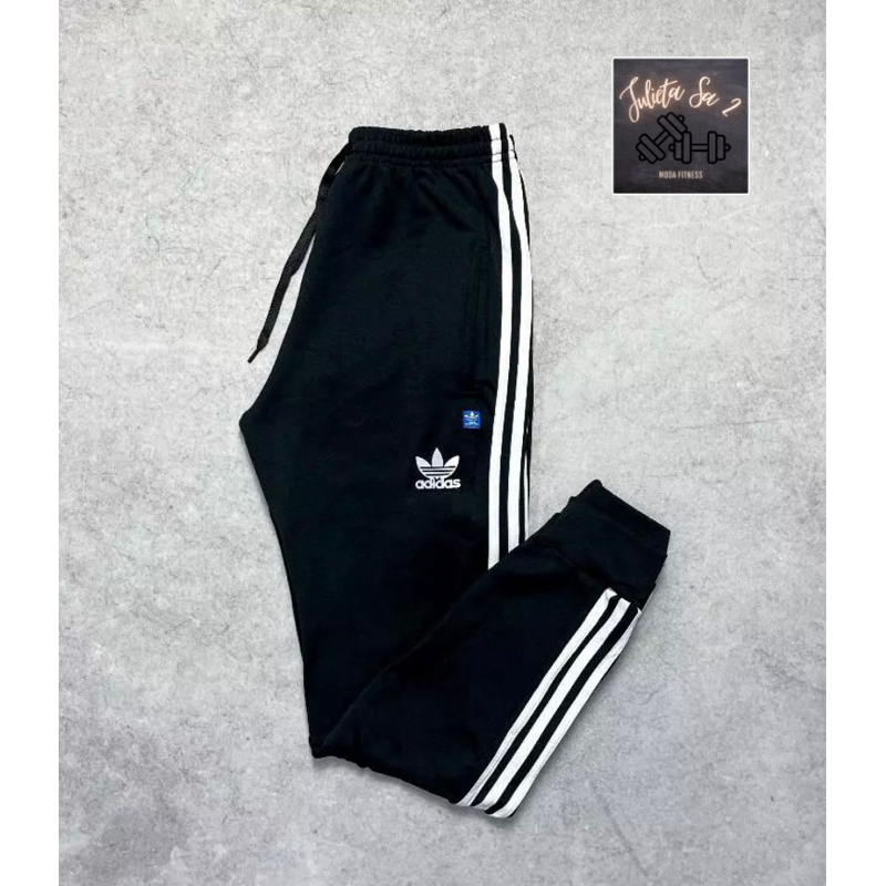 calça jogger unissex tendência 3 listras