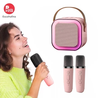 K12 Caixa de som sem fio com microfone Karaokê entretenimento familiar mini Alto-falante Bluetooth portátil
