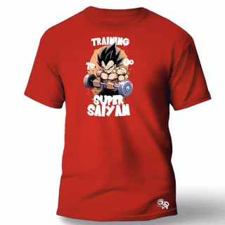 Camiseta Estampada Fio 30.1 Costura Reforçada Vegeta Anime Desenho 100% Algodão