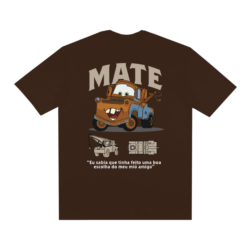 Camiseta streetwear unissex MATE CARROS camisa