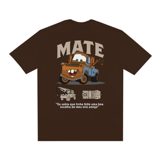 Camiseta streetwear unissex MATE CARROS camisa