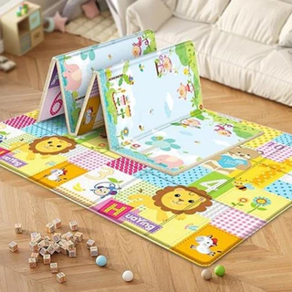 Tapete Antiderrapante Infantil dupla face Emborrachado 180x100x1 atividade para bebê Estampas Diversas