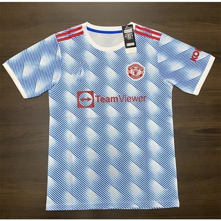 CAMISA MANCHESTER UNITED 2021 AZUL CLARO IMPERDIVEL PROMOÇÃO CAMISETA DE FUTEBOL TIME PREMIER QUEIMA DE ESTOQUE