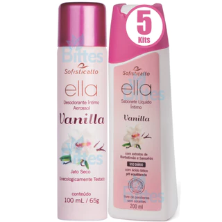 5 Kit Desodorante E Sabonete Vanilla Sofisticatto Cosméticos