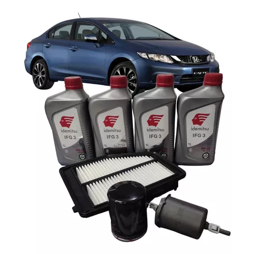 Kit Troca Óleo Idemitsu 0w20 Original Honda Civic G9 1.8 2.0 2013 2014 2015 2016