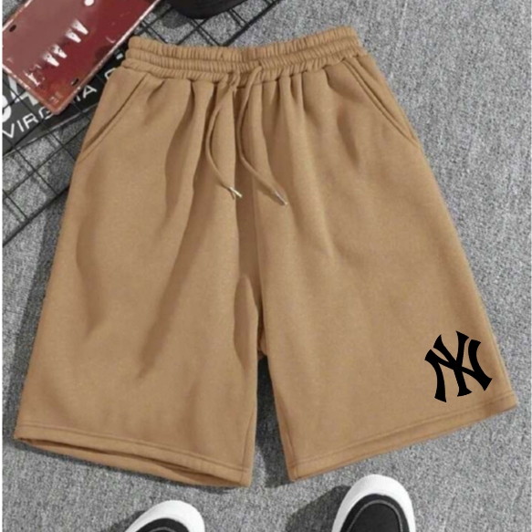 Bermuda de Moletom Flanelado Premium NY Estilo Americano Short Praia Com Bolso Laterais e Elastico