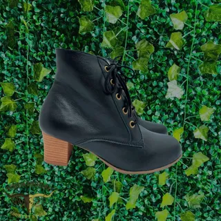 Bota Estancieira Lisa - Bota Cano Curto Com Salto Para Dança Gaúcha Prenda Oferta
