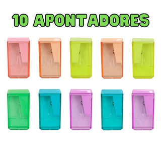 Apontador Com Depósito Leo & Leo Pastel-Kit 10 Unidades