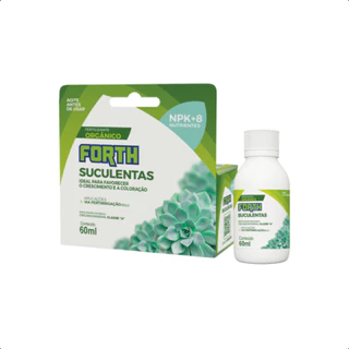 ADUBO FERTILIZANTE FORTH JARDIM SUCULENTAS CONCENTRATO 60 ML