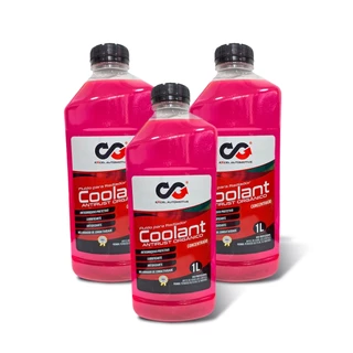 Aditivo Coolant Fluido Concentrado Rosa Orgânico Automotivo - 3 L
