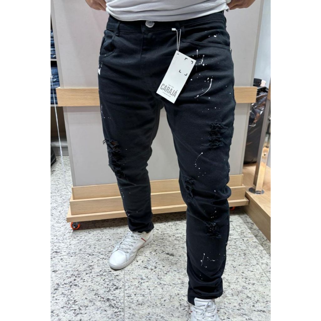 Calça Jeans Masculina Destroy Linha Premium | Shopee Brasil