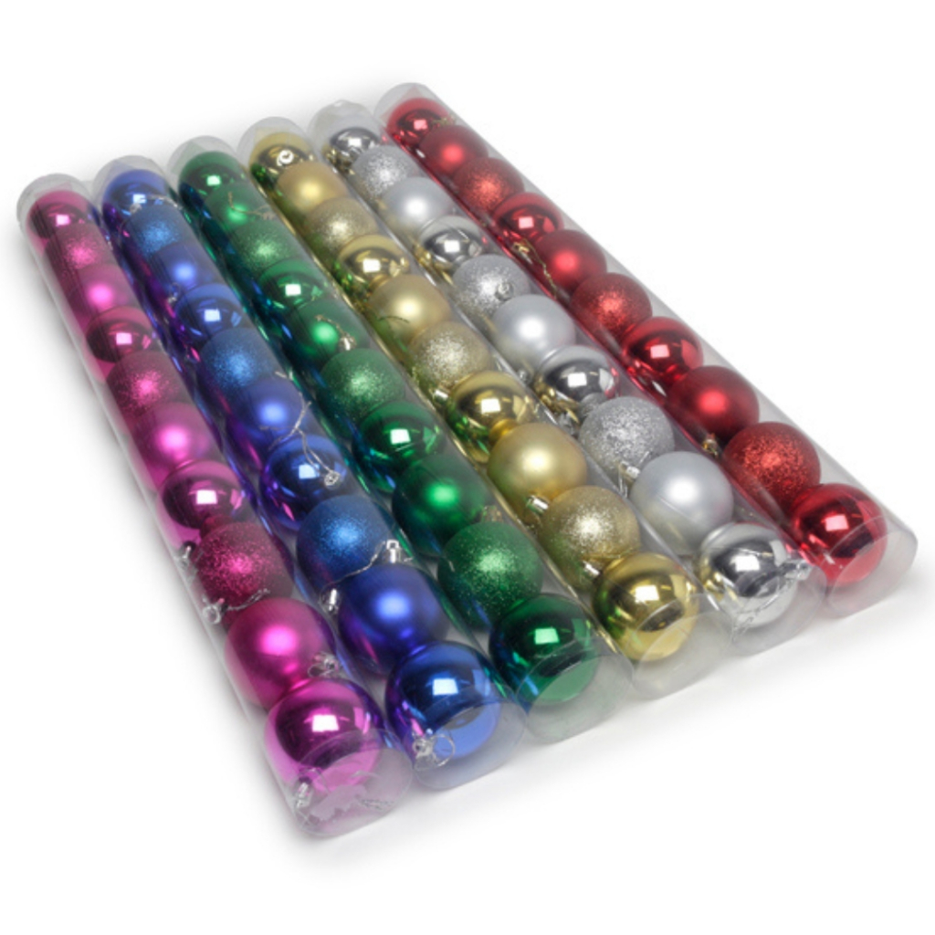 Ornamentos De Bola De Natal 9pcs 7CM Para Decoração De Árvore Diversas Cores Para a Sua Escolha