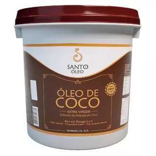 Óleo de Coco 3,2l Extra Virgem da Película - Santo Óleo