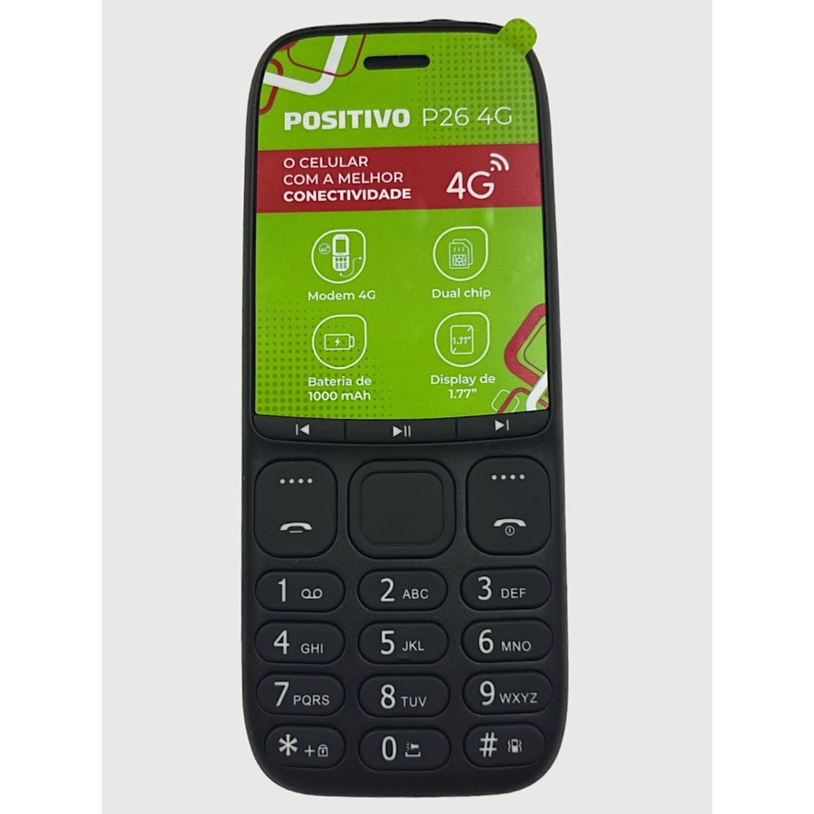 Celular Positivo P26 4g Dual Chip Radio FM Celular Simples Idoso Sinal 4G