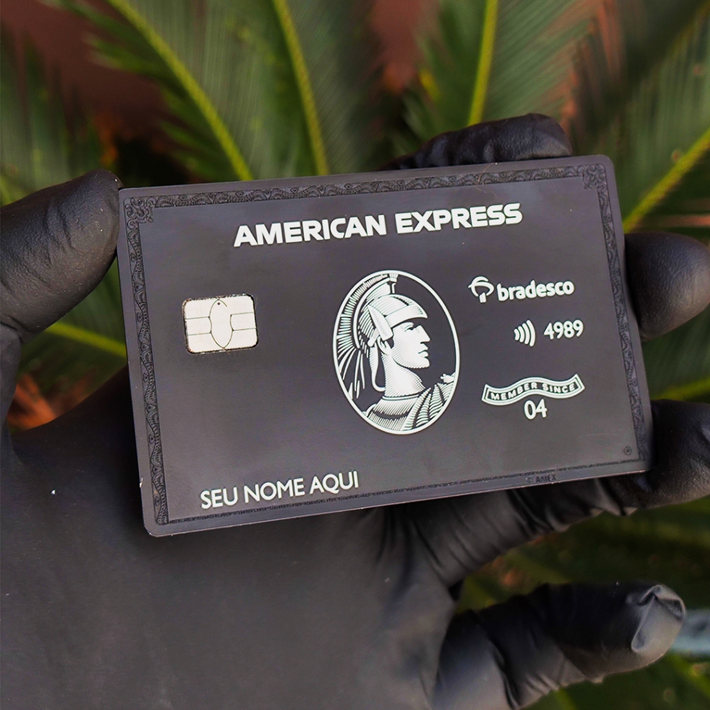 Cartão de Metal AMEX CENTURION (Gravação Premium)
