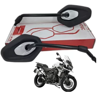 Retrovisor Tiger 1200 Fixo Rosca Honda Lente Convexa