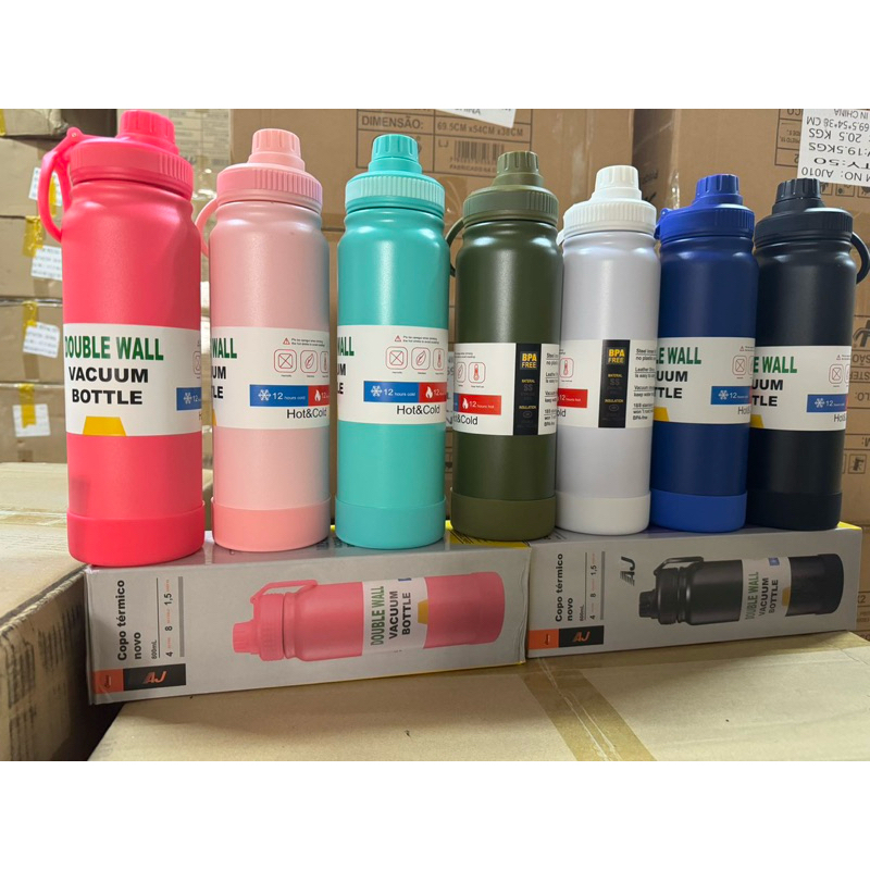 Garrafa Térmica Com Canudo 1L 1000ml De Água Garrafa Grande Feito De Material uente