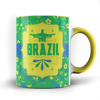 Caneca xicara porcelana Brasil Cristo redentor Brazil 24