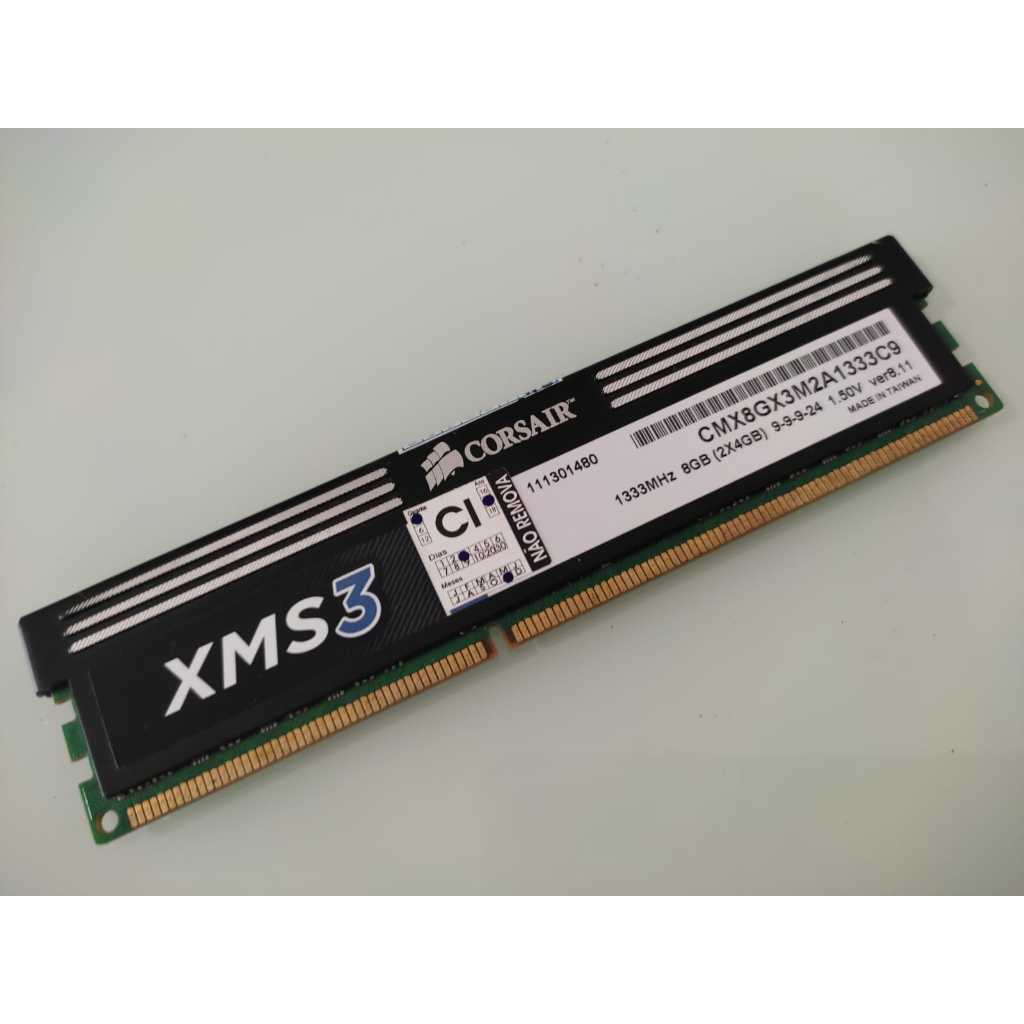 Memória Corsair XMS3 8GB DDR3 | Shopee Brasil