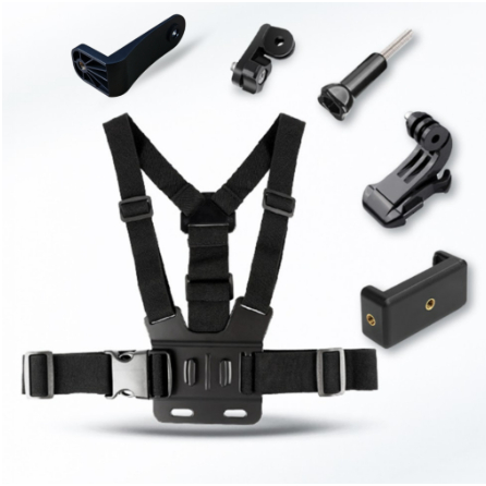 Suporte Cinta Peitoral Com Adaptador Para Celular E Gopro