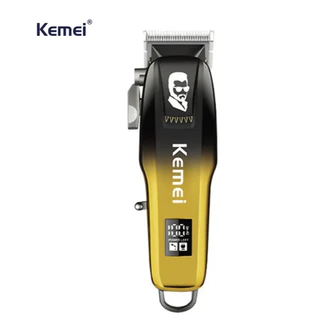 Máquina KEMEI-709A Corte de Cabelo Profissional Portátil USB Sem fio Recarregável Homens Display LCD