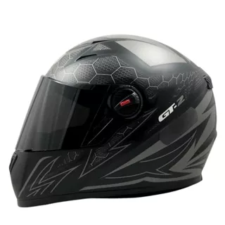 Kit Capacete Moto Fw3 Gt2 Com Narigueira + Viseira Fumê