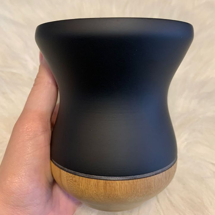 [PROMO CONTA NOVA] Cuia Bicolor Fosca Para Chimarrão em Madeira Diversas Cores