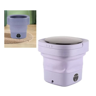 Máquina de Lavar Dobrável Centrifugação Suave, Mini Balde de Lavagem, Mini Máquina de Lavar, Capacidade Automática de 6,5 Litros para Viagem, Acampamento